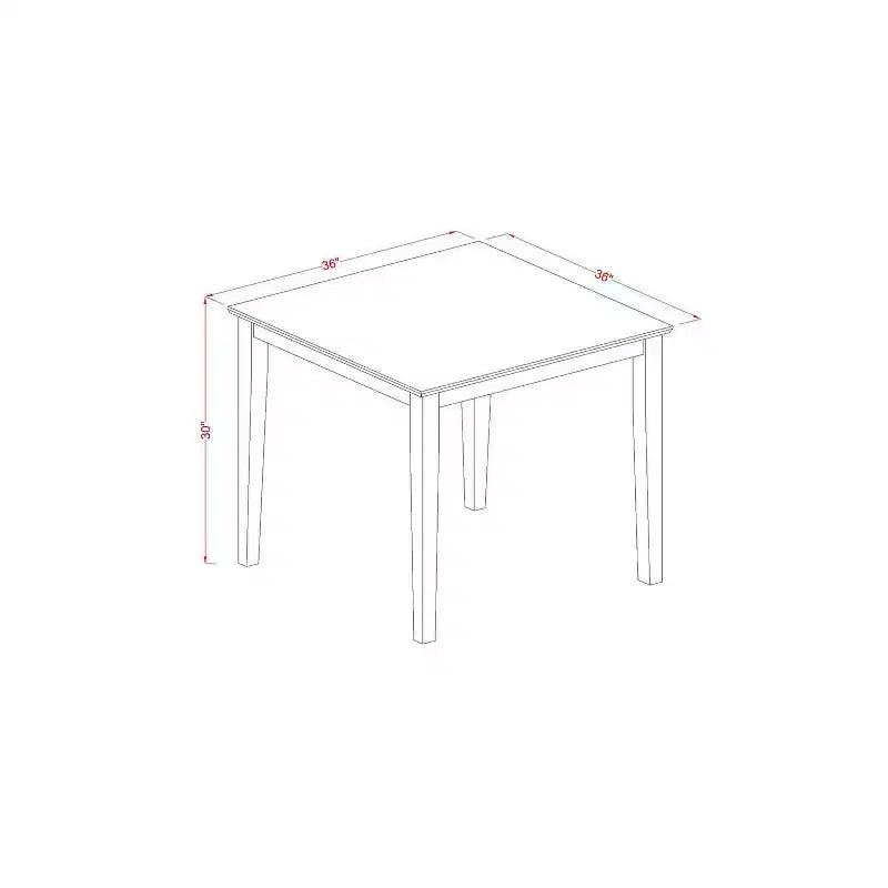Ensemble de salle à manger 3 pièces en bois blanc lin – Petite table rectangulaire et 2 chaises modernes