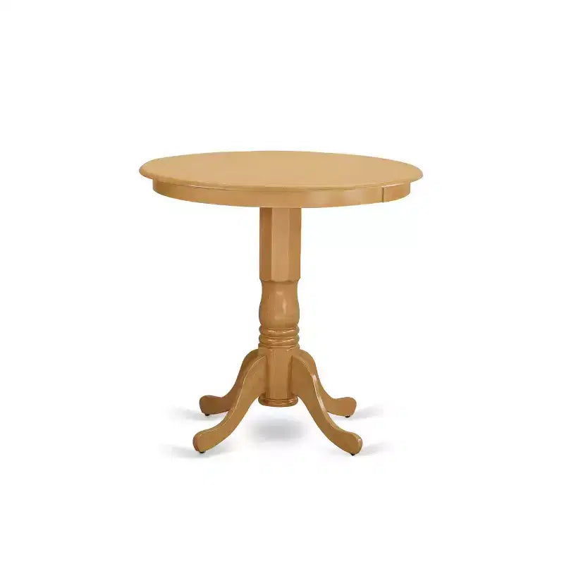 Ensemble table de salle à manger en bois massif avec placage de chêne naturel, trois pièces - 4 places