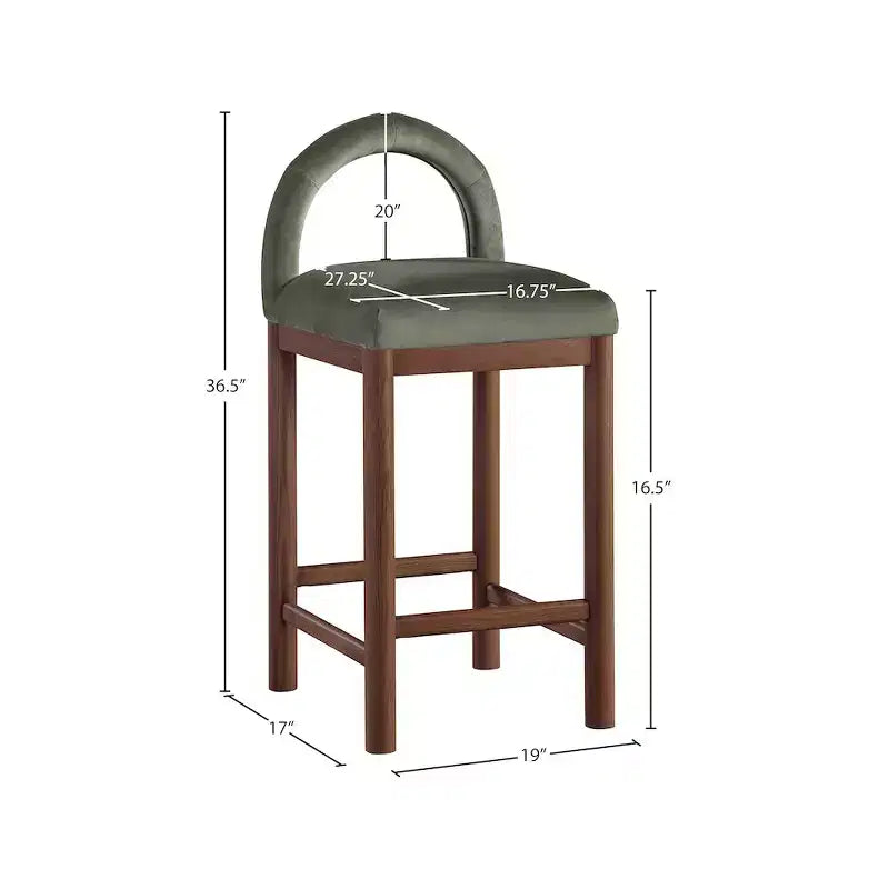Tabouret de bar en velours