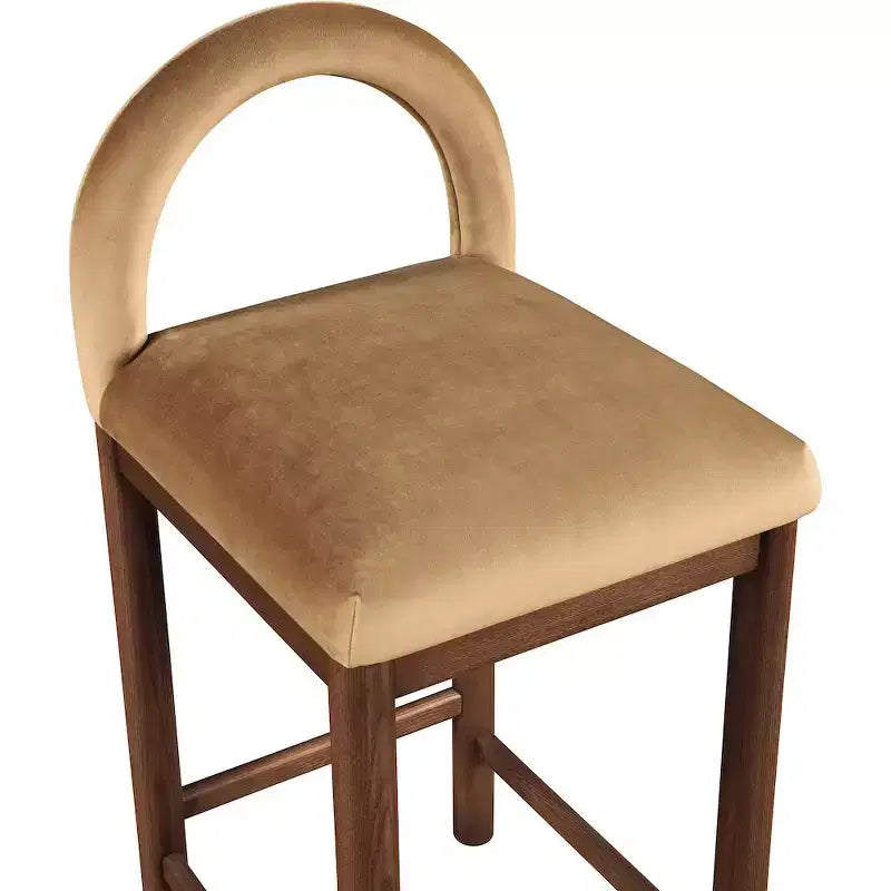 Tabouret de bar en velours