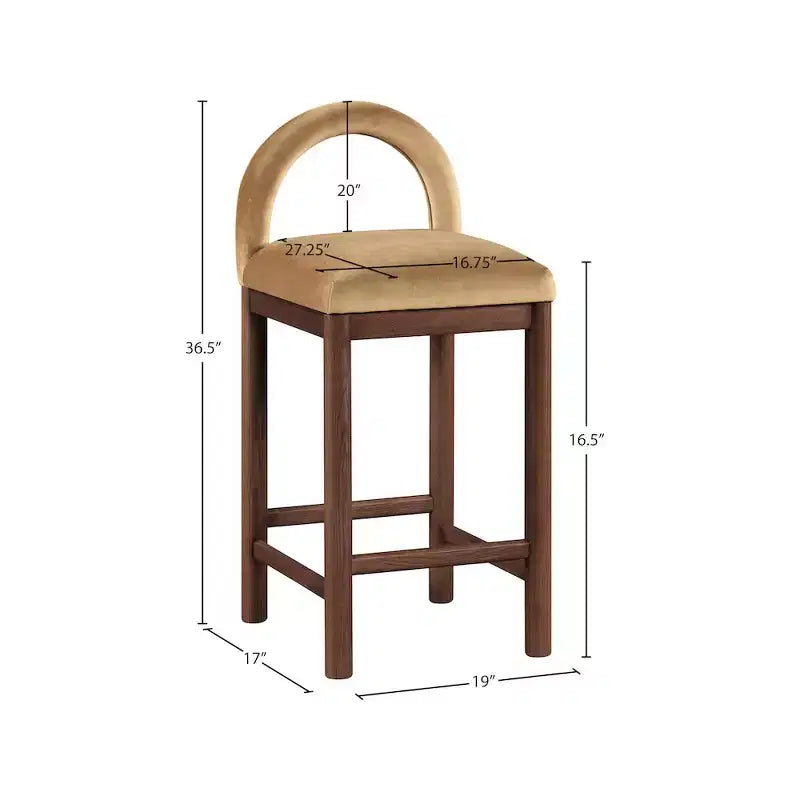 Tabouret de bar en velours