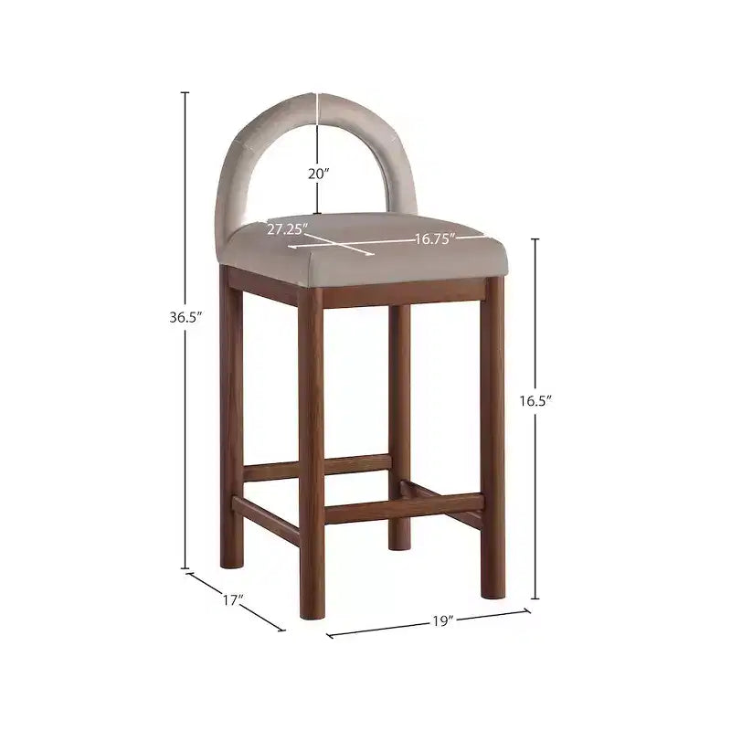 Tabouret de bar en velours
