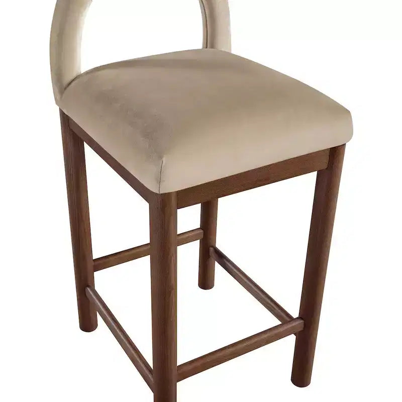 Tabouret de bar en velours