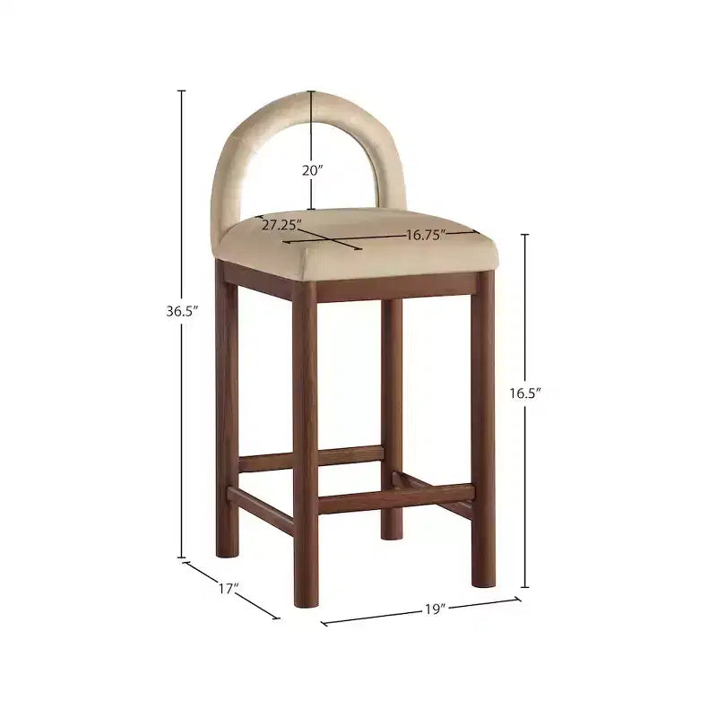Tabouret de bar en velours
