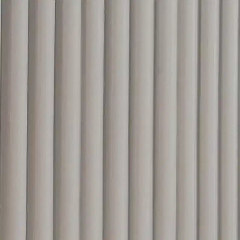 Bois gris clair de 38 pouces, design cannelé, accents argentés