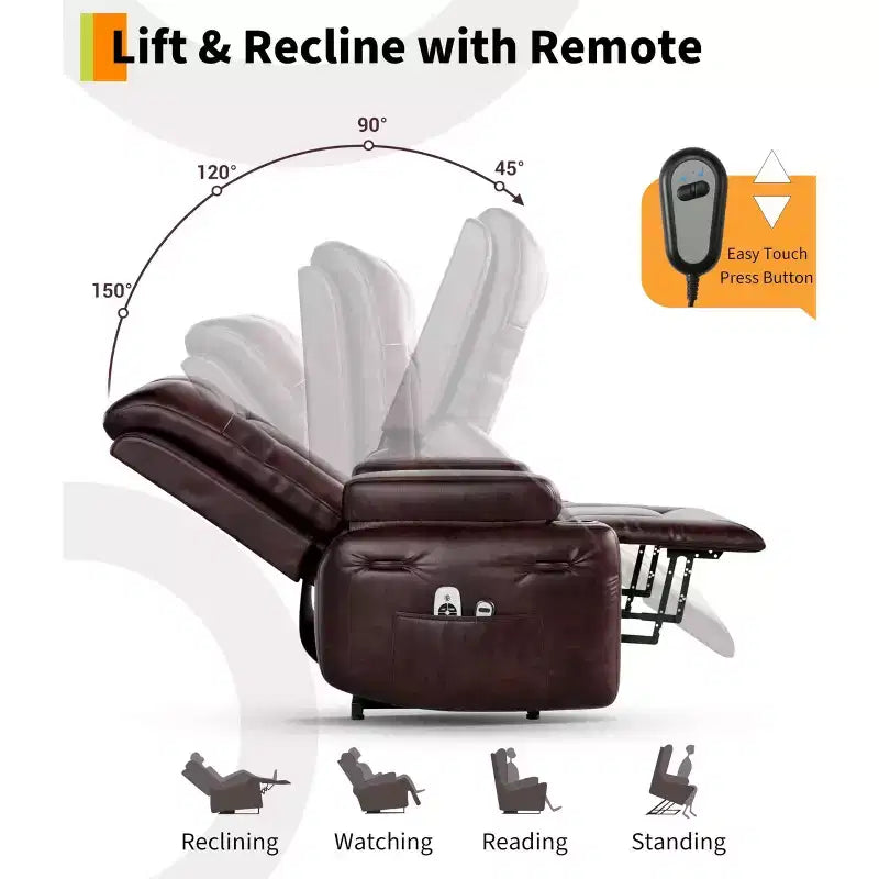 Fauteuil inclinable électrique réglable en hauteur