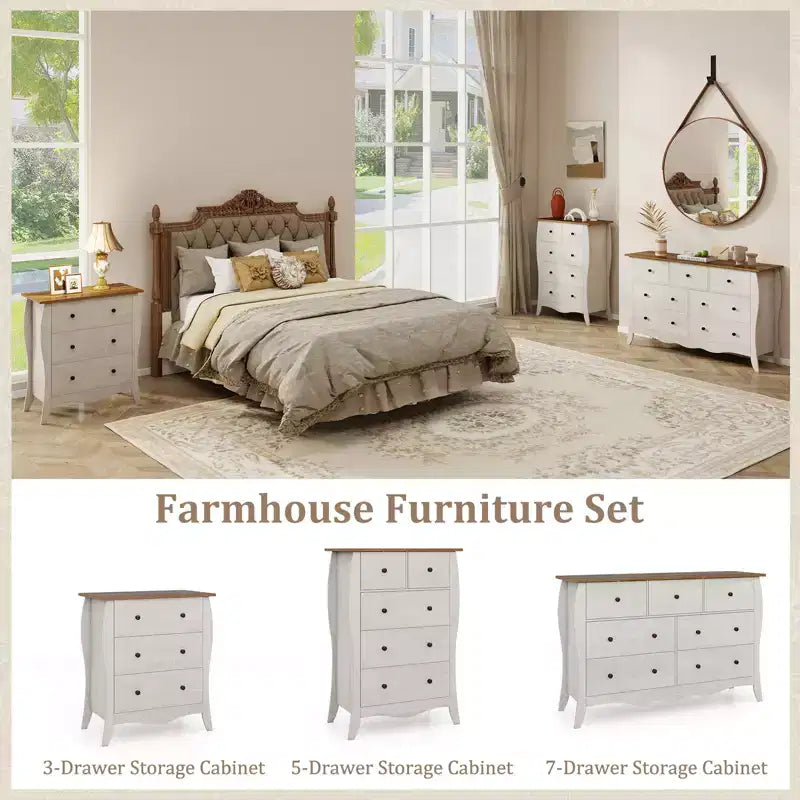 2 commodes de ferme de 96,5 cm avec 5 tiroirs en tissu pliant et kit anti-basculement