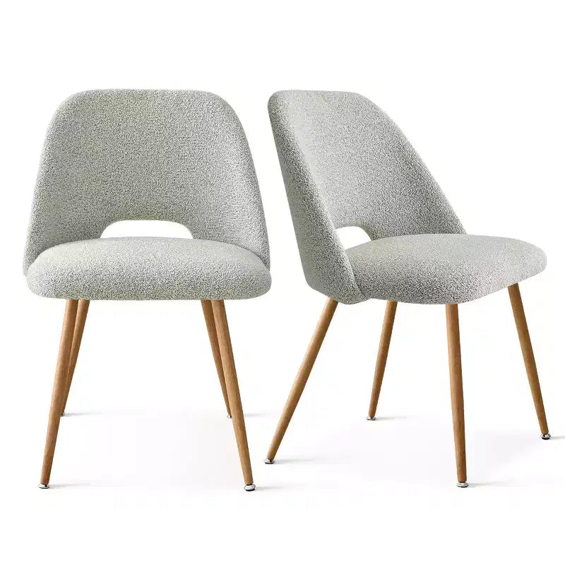 Chaise de salle à manger tapissée de tissu