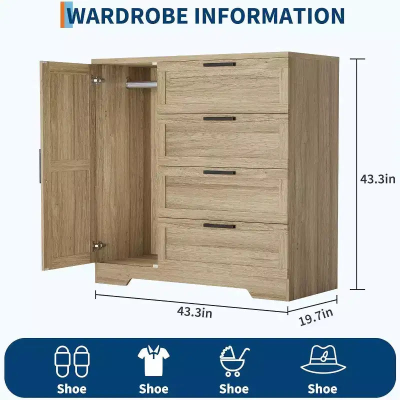 armoire en bois