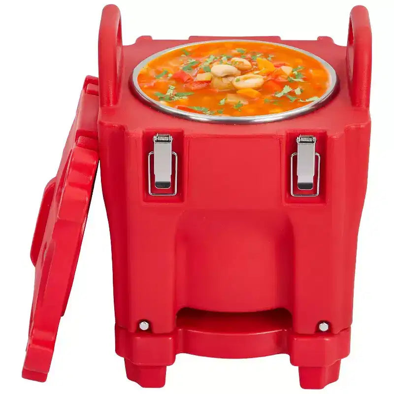 Bac isotherme de transport alimentaire, capacité de 20,8 L, boîte chaude empilable, avec cuillère, roues et fermeture sécurisée, pour la restauration, les réunions de famille, les cantines, les restaurants