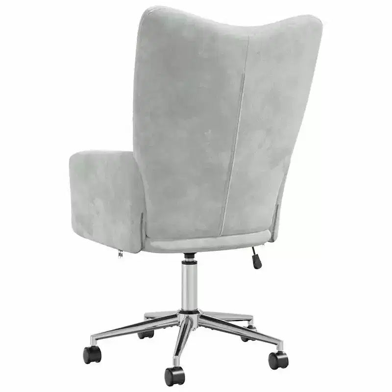 Chaise longue, velours gris clair (100 % polyester), acier standard.