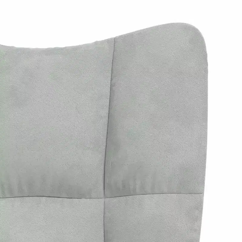 Chaise longue, velours gris clair (100 % polyester), acier standard.