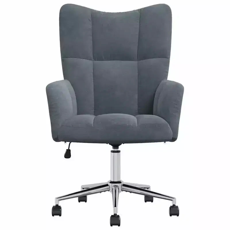 Chaise longue, velours gris clair (100 % polyester), acier standard.