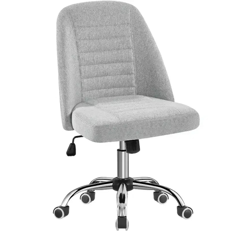 Chaise de bureau à dossier mi-haut en similicuir avec piètement en métal chromé